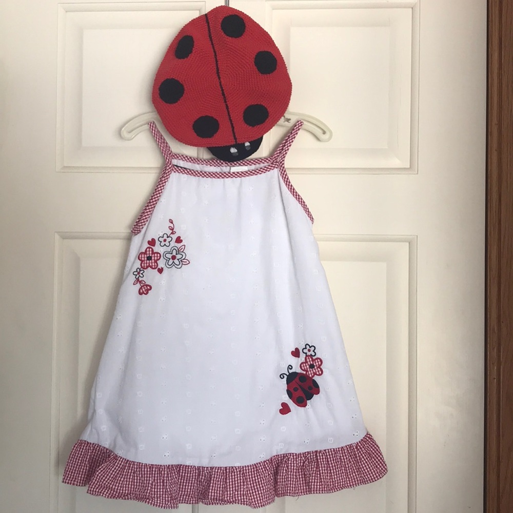 Lady bug dress and matching beret